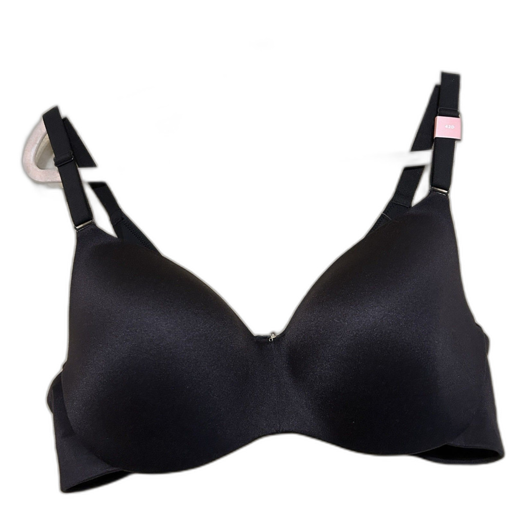 NWT Cacique Lightly Lined Balconette Bra Womens 42D Solid Black Wired